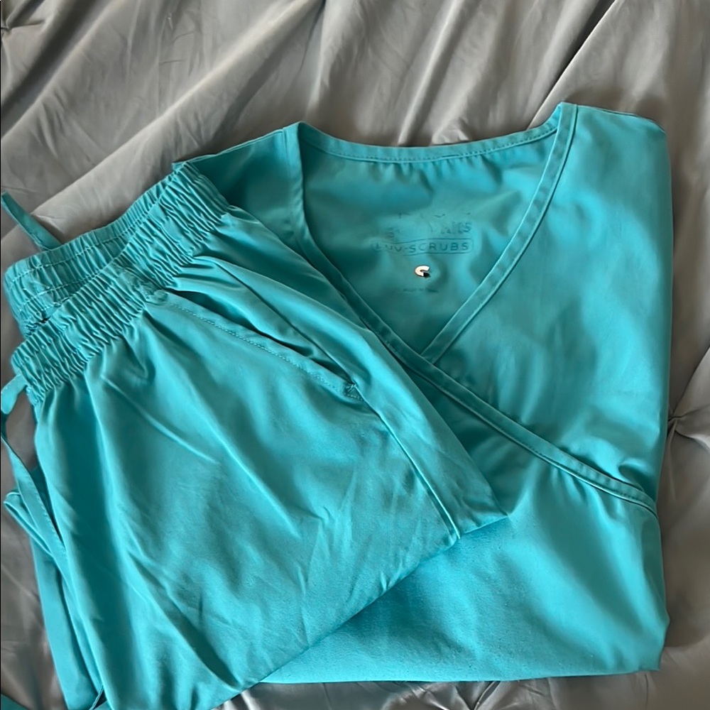 Turquoise Scrub Set